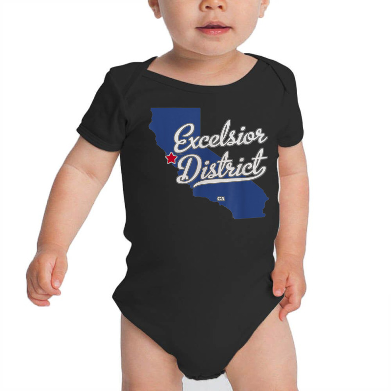 Excelsior District California San Francisco Ca Map Baby Bodysuit | Artistshot