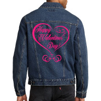 Valentines Day Happy Valentines Day Men Denim Jacket | Artistshot