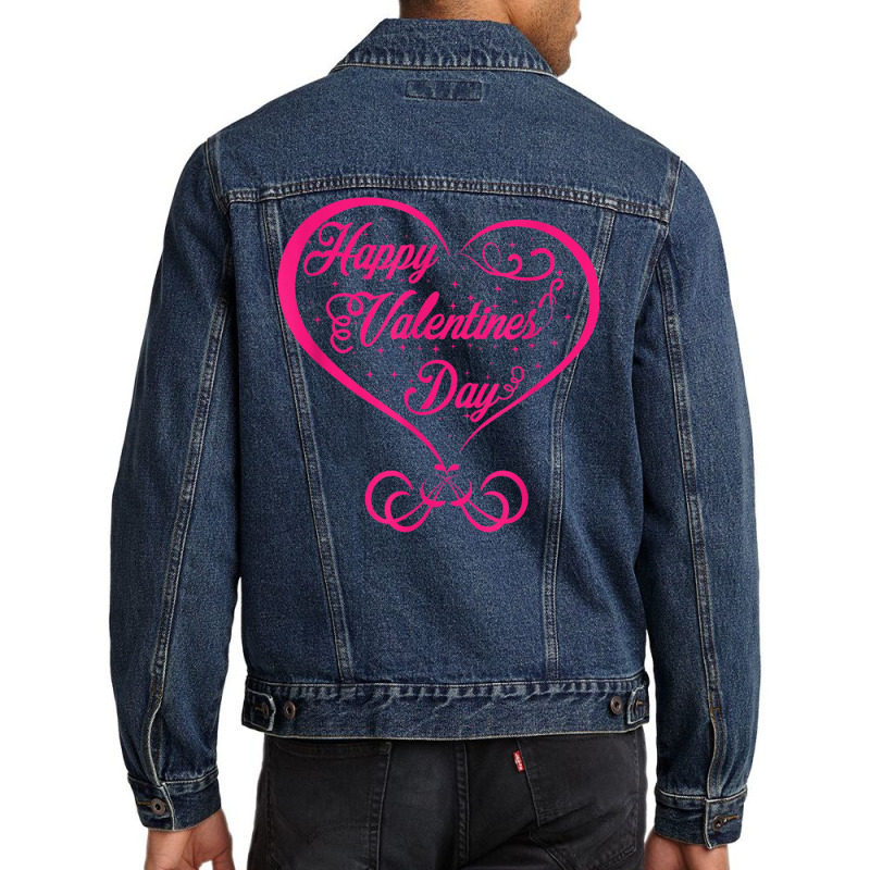 Valentines Day Happy Valentines Day Men Denim Jacket by Bewitch | Artistshot