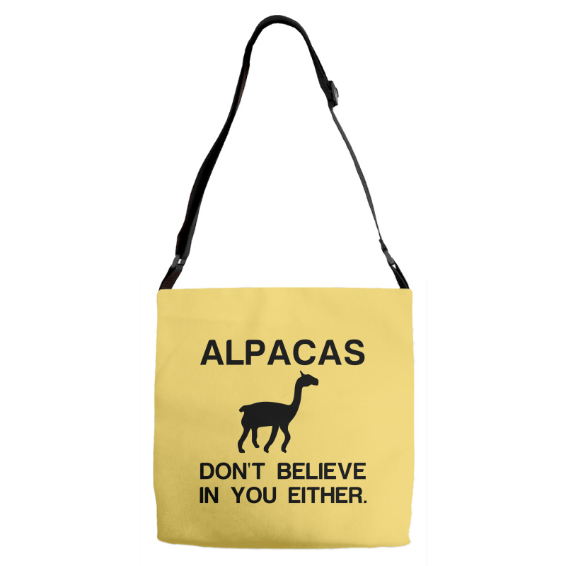 Alpacas Dont Believe Adjustable Strap Totes | Artistshot