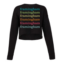 Framingham Massachusetts (ma) Cute And Colorful Text Cropped Sweater | Artistshot