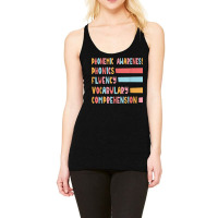 Phonemic Awareness Phonics Fluency Vocabulary Comprehension Racerback Tank | Artistshot