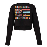 Phonemic Awareness Phonics Fluency Vocabulary Comprehension Cropped Sweater | Artistshot