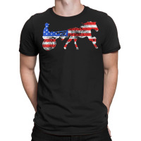 American Race Harness Racing Usa Flag Trotting Horse Racer T-shirt | Artistshot