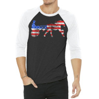 American Race Harness Racing Usa Flag Trotting Horse Racer 3/4 Sleeve Shirt | Artistshot