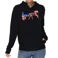 American Race Harness Racing Usa Flag Trotting Horse Racer Lightweight Hoodie | Artistshot