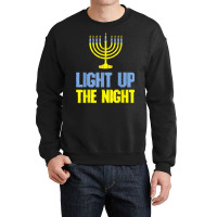 Light Up The Night Christmas Jewish Hanukkah Men Women Crewneck Sweatshirt | Artistshot