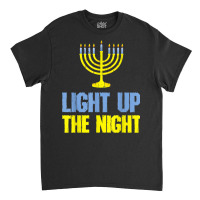 Light Up The Night Christmas Jewish Hanukkah Men Women Classic T-shirt | Artistshot