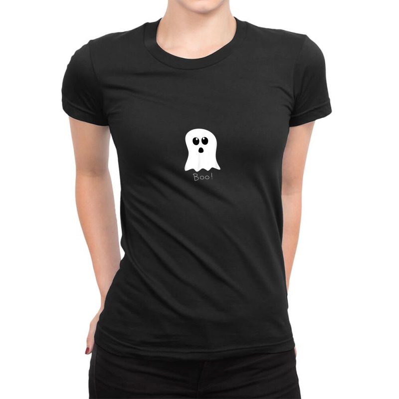 Happy Halloween Ghost Party T Shirt Ladies Fitted T-Shirt by Bewitch | Artistshot