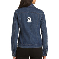 Happy Halloween Ghost Party T Shirt Ladies Denim Jacket | Artistshot