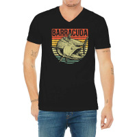 Great Barracuda Cuda Fishing Wildlife Saltwater Fish Art V-neck Tee | Artistshot