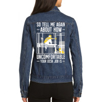 Ironworker Appreciation Ironwork Ironworkers Ladies Denim Jacket | Artistshot