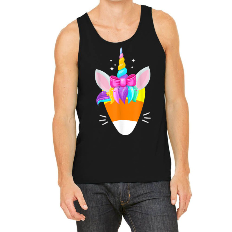 Cute Unicorn Candy Cone Trick Or Treat Halloween Costume Day Tank Top by Renew | Artistshot