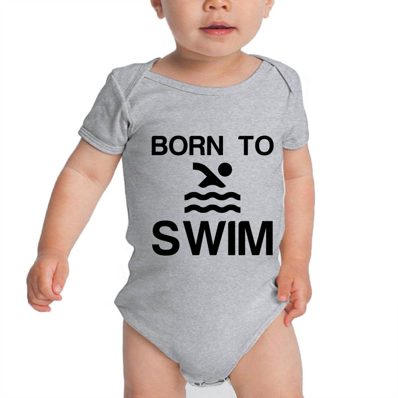 Born To Swim Baby Bodysuit | Artistshot