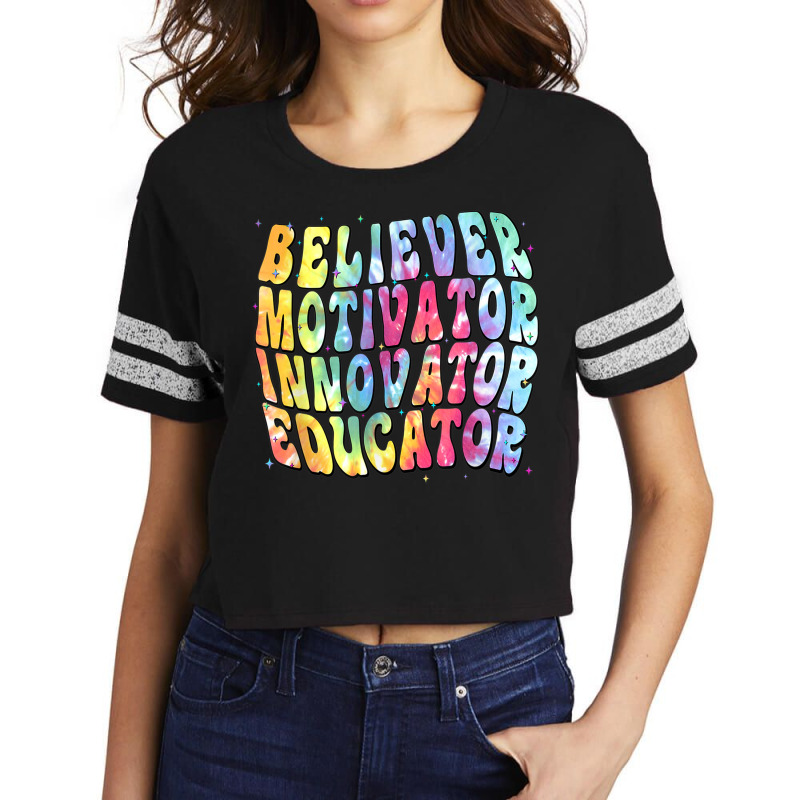 Believer Motivators Innovator Educators Back To School Scorecard Crop Tee by Queens | Artistshot