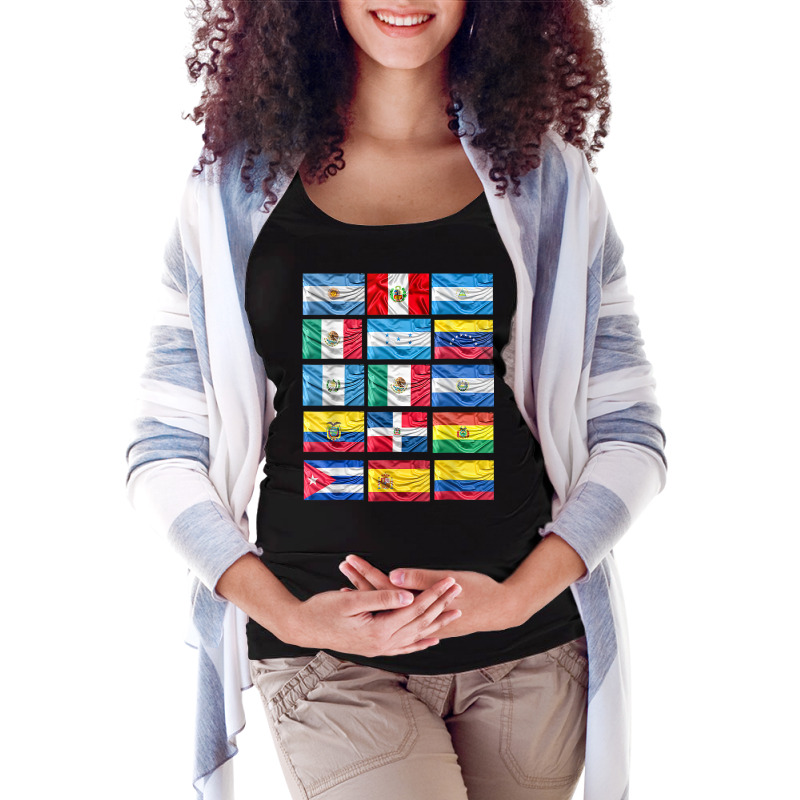 Latin American Flags Hispanic Heritage Month Maternity Scoop Neck T-shirt by Renew | Artistshot