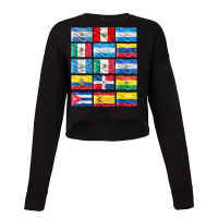 Latin American Flags Hispanic Heritage Month Cropped Sweater | Artistshot