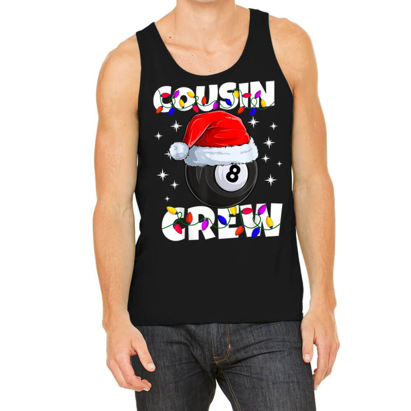 Billiard 8 Ball Play Pool Cousin Crew Christmas Lights Tank Top | Artistshot