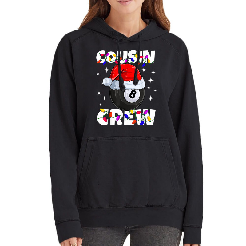 Billiard 8 Ball Play Pool Cousin Crew Christmas Lights Vintage Hoodie | Artistshot