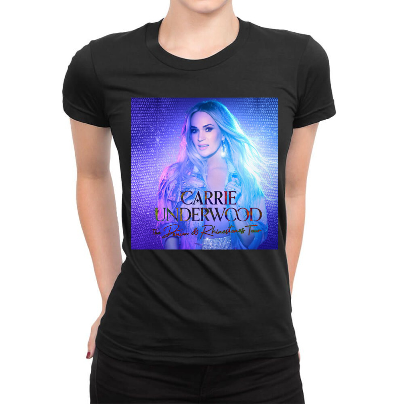 Denim & Rhinestones Carrie Tour 2022 Masmay Ladies Fitted T-Shirt by cm-arts | Artistshot