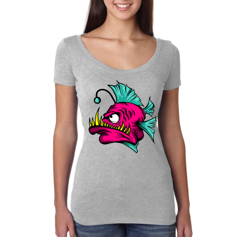 Angry Fish Women's Triblend Scoop T-shirt by lizard king | Artistshot