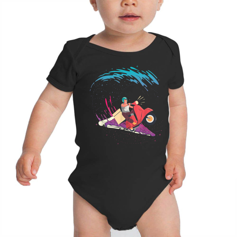 Surfer Boy Surfing Pizza Matching Cute Pizza Delivery Baby Bodysuit by Renew | Artistshot