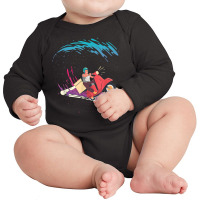 Surfer Boy Surfing Pizza Matching Cute Pizza Delivery Long Sleeve Baby Bodysuit | Artistshot