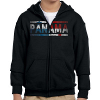 Panama Retro Flag T Shirt Panamanian Distressed Graphic T Shirt Youth Zipper Hoodie | Artistshot