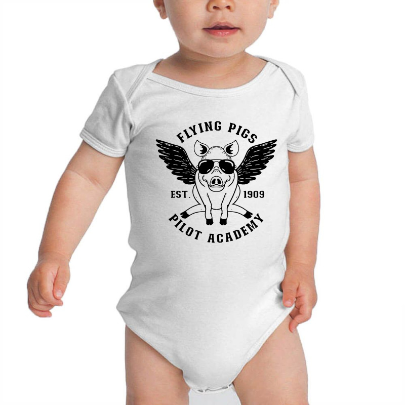 Flying Pigs Academy Baby Bodysuit by Aibon | Artistshot