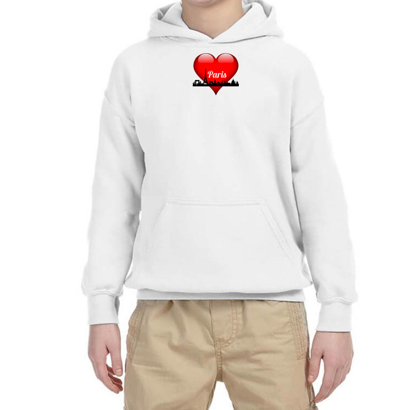 Love Paris Youth Hoodie by Samantha | Artistshot