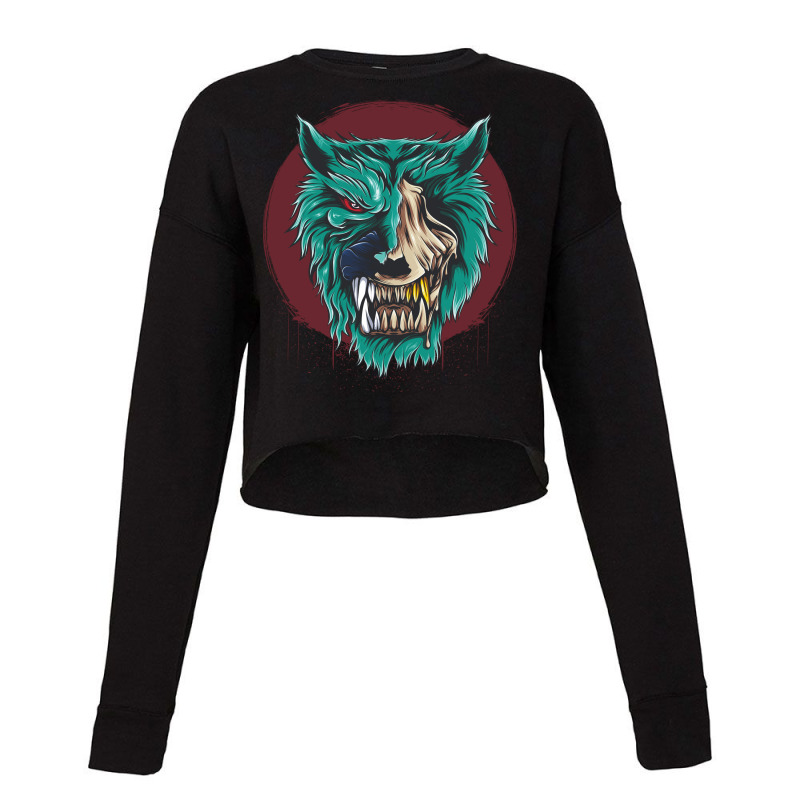 Angry Animals Cropped Sweater by lizard king | Artistshot