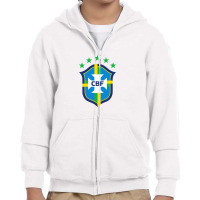 Brazilian Football Confederation Youth Zipper Hoodie | Artistshot