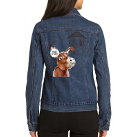 True Story Nativity Scene Merry Christmas Donkey Ladies Denim Jacket | Artistshot