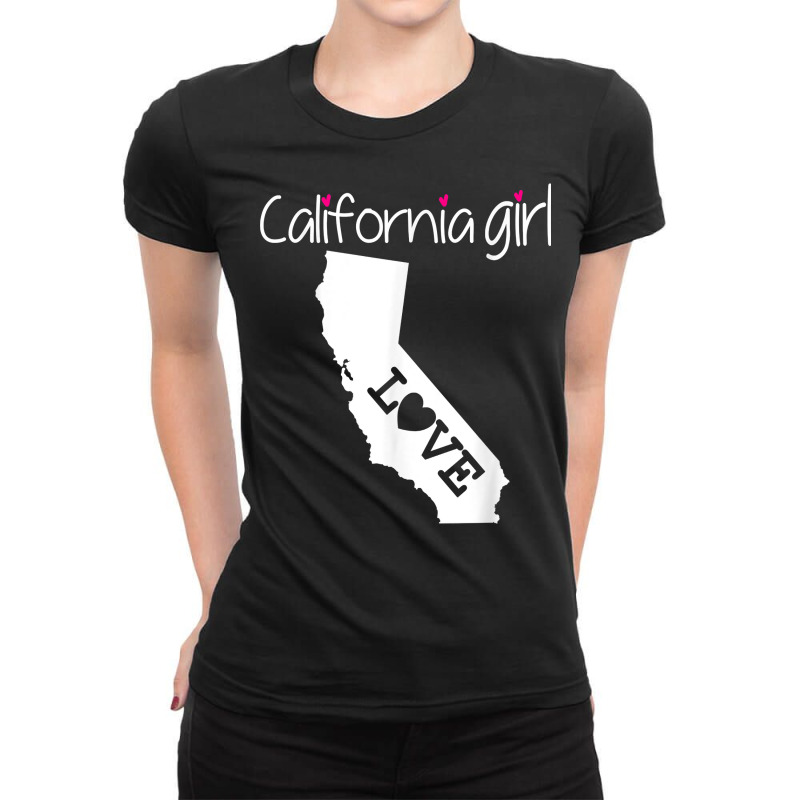 California Girl Tshirt I Love California Home Tee Cute Cali T Shirt Ladies Fitted T-Shirt by cm-arts | Artistshot