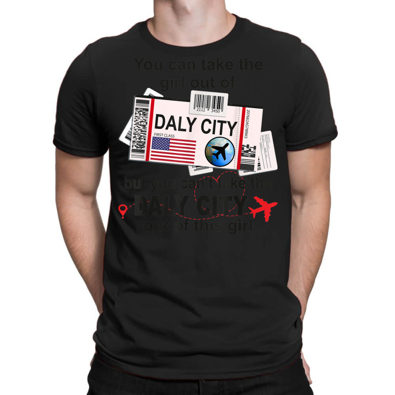 Flight Ticket Daly City   Girl From Daly City Boarding Pass T-shirt | Artistshot