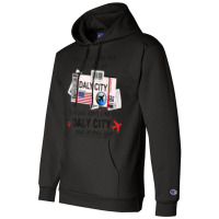 Flight Ticket Daly City   Girl From Daly City Boarding Pass Champion Hoodie | Artistshot