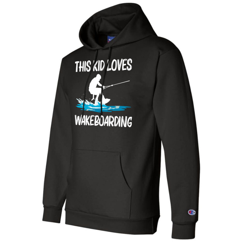 Cool Wakeboarding For Kids Boys Wakeboard Surfer Wakeboarder Pullover Champion Hoodie | Artistshot