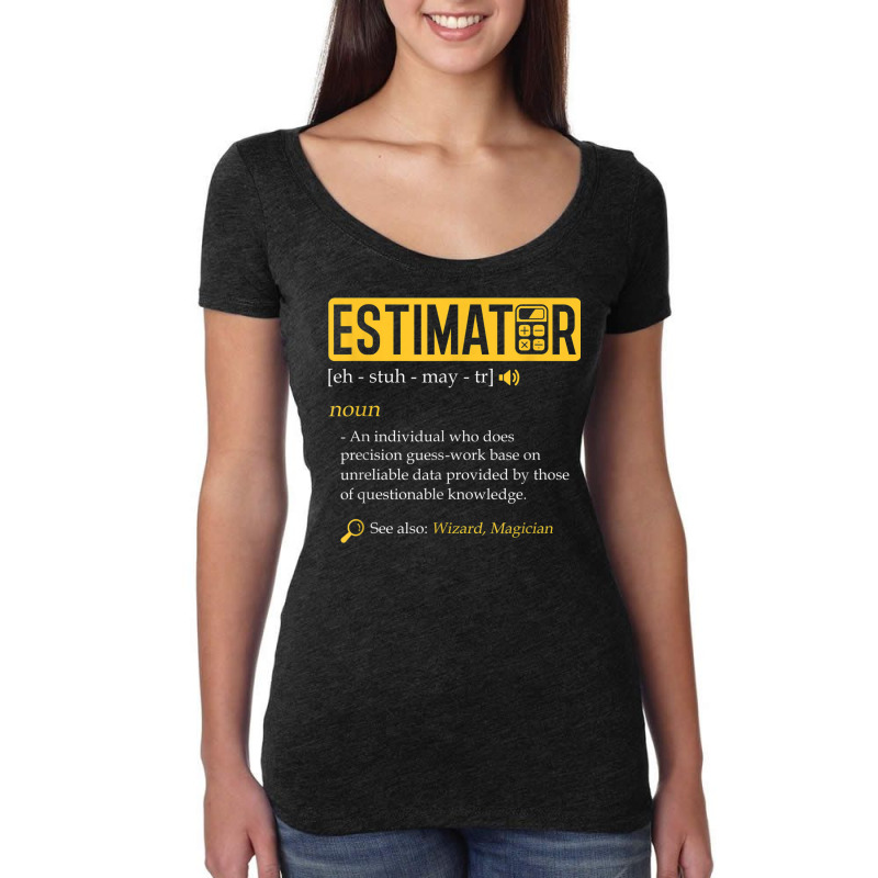 Estimator Estimating Calculations Jobs Women's Triblend Scoop T-shirt by Queens | Artistshot