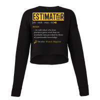 Estimator Estimating Calculations Jobs Cropped Sweater | Artistshot