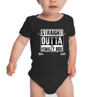 Ice Hockey Player Gift Straight Outta The Penalty Box Baby Bodysuit | Artistshot