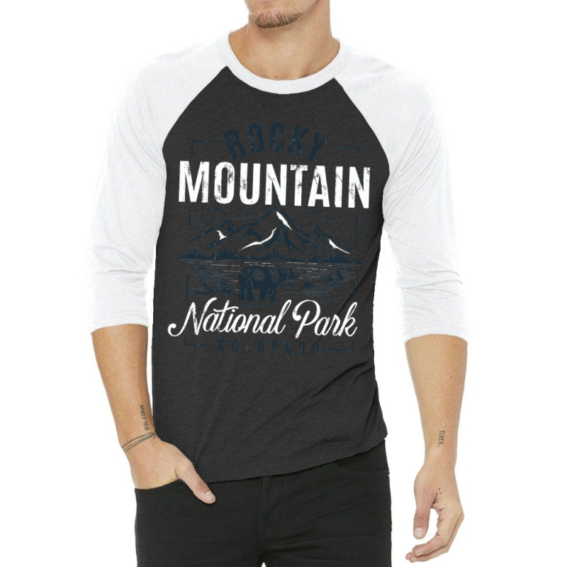 Rocky Mountain National Park  Classic Vintage Souvenir 3/4 Sleeve Shirt | Artistshot