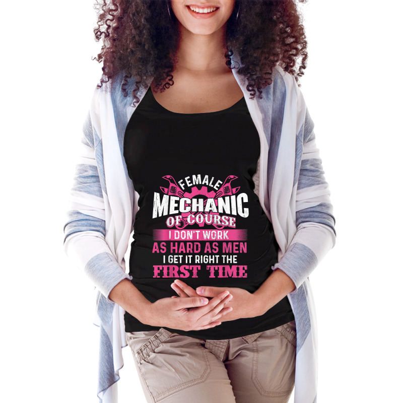 Female Mechanic - Aircraft Plane Lover Airplane Maintenance Maternity Scoop Neck T-shirt by EdithMcdaniel | Artistshot