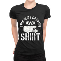 Camping Trailer Camper Van Mobile Home Caravan Motorhome Ladies Fitted T-shirt | Artistshot