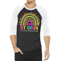 Leopard Rainbow First 1st Grade Where The Adventure Begins 3/4 Sleeve Shirt | Artistshot