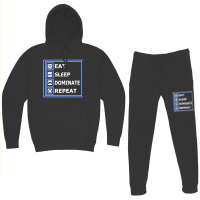 Eat, Sleep, Dominate, Repeat. For Gamers. Hoodie & Jogger Set | Artistshot