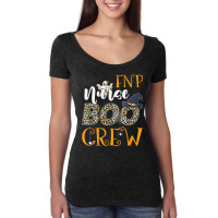 Fnp Nurse Boo Crew Spooky Halloween Boo Ghost Costume Women's Triblend Scoop T-shirt | Artistshot