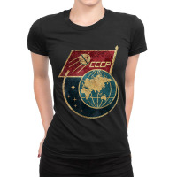 Cccp Original Russian Space Program Ussr Ladies Fitted T-shirt | Artistshot