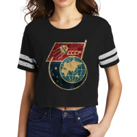 Cccp Original Russian Space Program Ussr Scorecard Crop Tee | Artistshot