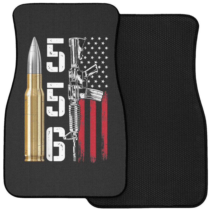 Ar-15 American Flag, Ar15 Rifle Sling Gift Gun Owner Back Front Car Mat by rayhenault | Artistshot