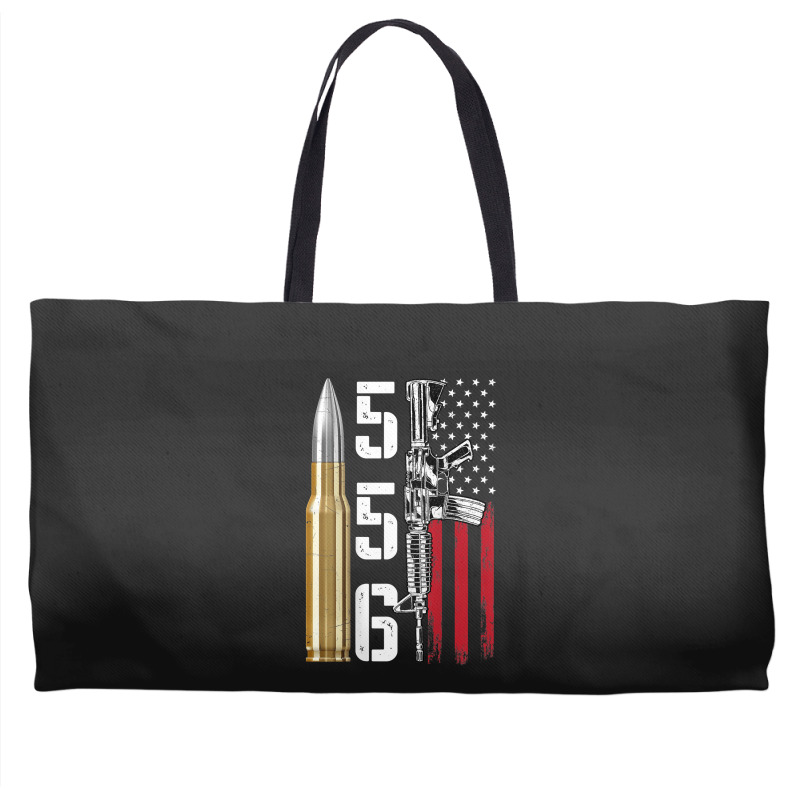 Ar-15 American Flag, Ar15 Rifle Sling Gift Gun Owner Back Weekender Totes by rayhenault | Artistshot